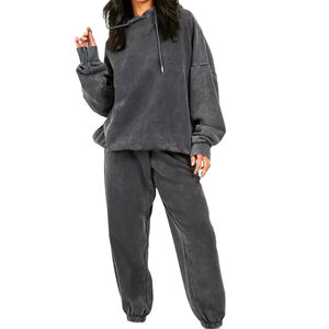 Sweat-shirts à capuche unisexes coupe classique en molleton délavé à l'acide avec logo personnalisé par détection d'aiguille, OEM ODM, vente en gros d'usine, haute qualité - Product Image 3