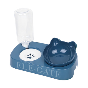 Eleganti Distributori Automatici di Cibo e Acqua per Animali Domestici in Acciaio Inox e Plastica con Erogatore d'Acqua - Product Image 2