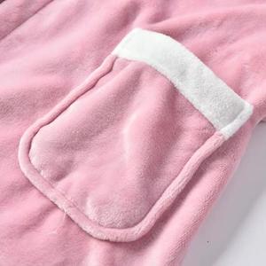 100% Len Cotton Khách Sạn Áo Choàng Tắm Mui Xe Trùm Đầu Khăn Ngủ Cho Phụ Nữ Người Đàn Ông Dệt Kim Lông Cừu Áo Vành Đai Đóng Cửa Thỏ Lông Loại - Product Image 6