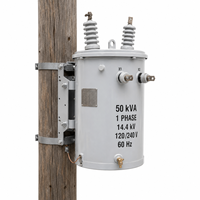 Transformateur monophasé monté sur poteau CSP 15kVA 25kVA 50kVA 13,2kV ou 13,8kV vers 120/240V 60Hz pour réseaux électriques ruraux
