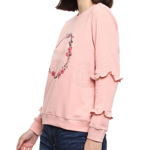 เสื้อสเวตเชิ้ตผู้หญิงถักนิตติ้งลำลองสำหรับฤดูหนาวแบบใหม่  รับสกรีนโลโก้  ลายเรียบ  ผ้าฝ้าย 100% ขายตรงจากโรงงาน - Product Image 2
