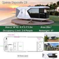 Maison préfabriquée, capsule spatiale mobile, maison ignifuge, imperméable, minimaliste en acier pour villa, appartement, immeuble