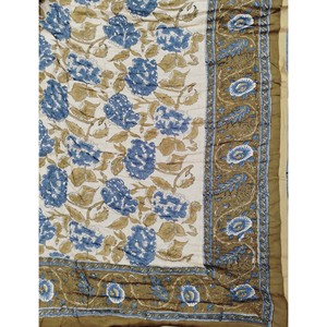 Colcha Doble de Algodón Estampada a Mano, Colcha Tradicional Kantha con Diseño Floral de Patchwork, Hecha a Mano para Verano e Invierno, para el Hogar - Product Image 1