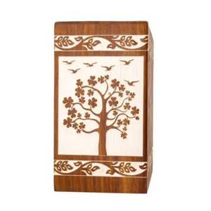 Premium Handcrafted Luxury Wooden Urn Box <b>for</b> Pet <b>Ashes</b> Elegant Durable Eco-Friendly Rectangle Memorial <b>Keepsake</b> Funeral Home - Product Image 1