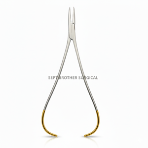 ที่จับเข็มคาสโตรเวียโจแบบพรีเมียม พร้อมด้ามจับสีทอง ปากเข็ม TC สำหรับการผ่าตัดขนาดเล็กที่มีความแม่นยำ ใช้สำหรับการผ่าตัดทางทันตกรรมและดวงตา - Product Image 3
