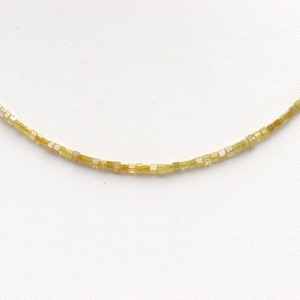 สร้อยคอลูกปัดเพชรสีเหลืองประกายเงินเครื่องประดับที่ดีพร้อมของขวัญส่วนบุคคลตัวเลือกทำด้วยมือ100% ธรรมชาติลูกบาศก์ของขวัญ - Product Image 5