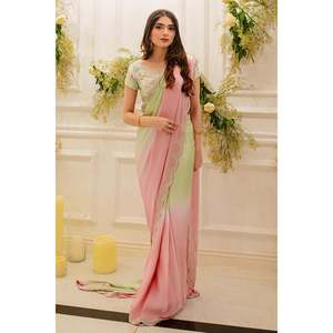 Robe fourreau en mousseline à imprimé floral avec taille naturelle - Product Image 1