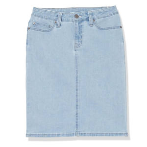 Jupe en jean décontractée pour femme de qualité supérieure, légère, personnalisée, anti-rides, respirante, séchage rapide, broderie, dernière tendance, longueur genou - Product Image 3