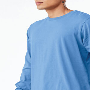 "Camiseta de manga larga Carolina Blue Unisex Heather CVC-52% Airlume Cotton, 48% Poly, 4,2 Oz" - Product Image 5
