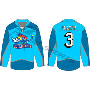 Maillots de hockey sur glace à sublimation personnalisée, tissu durable de haute qualité, uniformes d'équipe personnalisés, maillots de hockey brodés avec logo - Product Image 2