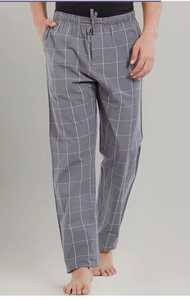 Ensemble pyjama 100% coton pour homme, manches longues, lumière thermique, hauts, bas, vêtements de nuit en flanelle pour homme - Product Image 2