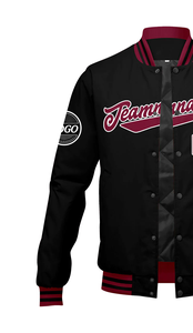 Custom <b>Varsity</b> <b>Jacket</b> MCACVJ-41 Warm Wool with Stand Collar Embroidered Logo Front Breathable Windproof for Summer Sports Teams - Product Image 5