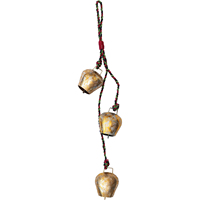 Cloche de Noël en céramique de style antique ensemble de 3 décorations de maison modernes de vente chaude cloche de Noël ornements décoratifs suspendus