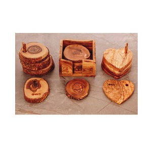 Sous-verres de source de haute qualité en bois avec sous-verres de protection en bois multi-design personnalisés accessoires ronds en bois de chêne naturel pour hôtel - Product Image 1
