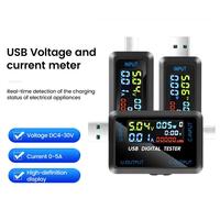 DC 4.5 ~ 36V Multi-fonction Affichage Numérique Tension Courant Capacité Testeur USB + Type-C Interface USB Câble Chargeur Détecteur