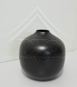 Florero de Metal negro mate de diseño moderno nueva decoración del hogar para mesas de sala de estar o centro de mesa decoración del hogar jarrón de Metal - Product Image 4