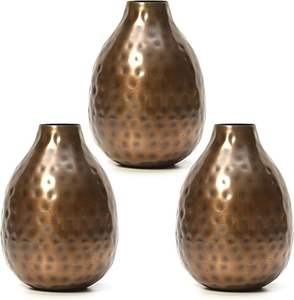 Vase à fleurs en métal durable et élégant pour pièce maîtresse de salon avec des détails artisanaux complexes - Product Image 1