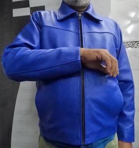 Meilleur prix personnalisé hommes haute rue mode veste en cuir saison d'hiver fermeture à glissière couleur unie lettre directe Pakistan - Product Image 3