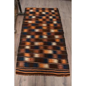 Alfombra de 3.3x5.9 pies, Alfombra Turca Decorativa, Alfombra Kilim Marrón Ombré - Product Image 1