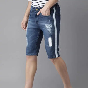 กางเกงยีนส์ขาสั้นสไตล์วินเทจสำหรับผู้ชาย ทรงตรง มีกระเป๋า ระบายอากาศได้ดี ใส่สบาย เหมาะสำหรับใส่ในชีวิตประจำวัน ฤดูร้อน ผ้าถัก - Product Image 3