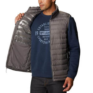 Chaleco cálido con aislamiento de nailon personalizado para invierno 100%, cuello levantado, cremallera, ropa de trabajo, chaleco acolchado para hombres - Product Image 5