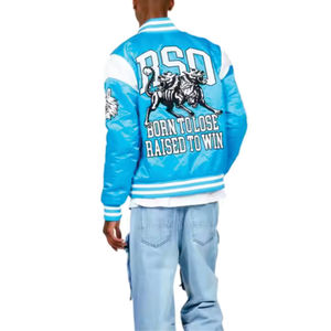 Chaqueta Universitaria Personalizada de Alta Calidad para Hombre, Estilo Vintage, Ropa de Invierno, Chaqueta de Béisbol de Cuero con Logotipo Bordado Personalizado - Product Image 5