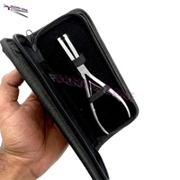 Kit d'outils de haute qualité pour extensions de cheveux naturels, plus de 100 pièces, incluant des micro-anneaux, 10 aiguilles en acier poli et des pinces.