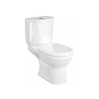 WC Aqua moderne au design modulaire, toilette en céramique blanche en deux parties, double chasse, réservoir encastré, siphon en P, ensemble de toilettes murales