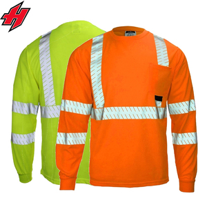 เสื้อทำงานตาข่ายสะท้อนแสงผ้าคอตตอน100%,เสื้อสะท้อนแสงสะท้อนความปลอดภัยสำหรับใส่ทำงานปรับแต่งได้ - Product Image 3