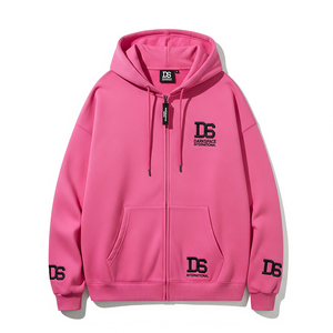 Vente en gros de haute qualité 100% coton sweat à capuche zippé surdimensionné respirant écologique unisexe vêtements d'hiver couleur personnalisable - Product Image 2