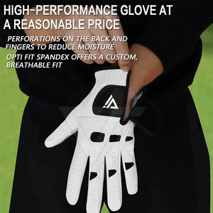Guantes de Golf de Piel de Cabretta Genuina de Alta Calidad con Logotipo Personalizado, Correa de Muñeca Ajustable, Antideslizantes, Guantes Deportivos para Hombre para Venta en Línea - Product Image 4