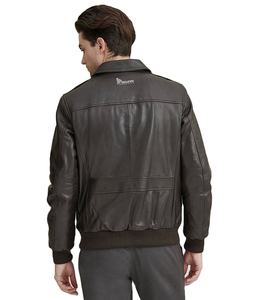 Chaqueta Acolchada de Cuero Ecológico para Hombre RELEVO INDUSTRY, Cuello Alto, Cierre de Cremallera, Forro de Spandex, Dos Bolsillos, Color Oliva - Product Image 2