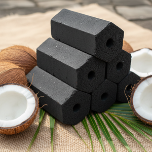 Briquettes de charbon de coco sans fumée professionnelles, à combustion longue durée, écologiques, pour la cuisine, le barbecue, la restauration, le carburant industriel - Product Image 1