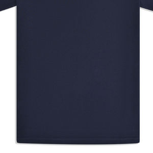 Piqué liso azul marino ecológico informal para hombre para polo 100% algodón Spandex patrón sólido con media manga y botones - Product Image 6