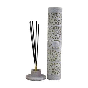 Porte-bâton de brûleur d'encens en stéatite de qualité supérieure sculpture Art Design pour cadeau d'affaires et religieux hindou - Product Image 1