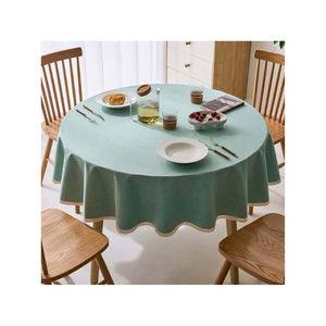 Daily Use 100% Cotton Embroidered Abstract 70 Inch Round GSM 160 Recyclable OEM ODM Service Handmade Round <b>Table</b> Cloth Bulk - Product Image 4