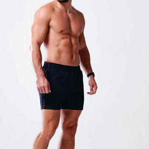 Pantalones cortos de gimnasio ligeros para hombre, cómodos pantalones cortos de poliéster para entrenamiento de secado rápido, pantalones cortos de fitness transpirables con logotipo personalizado, sólidos - Product Image 5