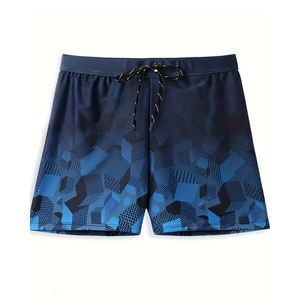 Pantalones cortos de playa de secado rápido con cordón de cintura Pantalones cortos de playa para hombre Pantalones cortos de baño de color sólido - Product Image 1