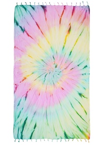 Toalla de Playa Turca 85x165 cm al por Mayor - Tie-dye Espiral Multicolor 100% Algodón Turco, Proveedor OEM para Hoteles, Piscinas y Spas - Product Image 3