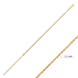 Singapore Design Chain Bracelet Elegant Turkish <b>Handcrafted</b> Wholesale 925 Sterling Silver <b>Jewelry</b> - Product Image 2