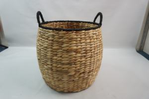 round Hyacinth Water <b>Storage</b> Basket with Handle for <b>Home</b> <b>Organization</b> - Product Image 5