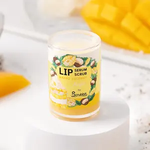 Lippen peeling Lippen balsam Lippen peeling Serum Mango Kokosnuss Größe 5 Gramm Machen Sie Ihren Mund glatt Pflegender Nährstoff Premium