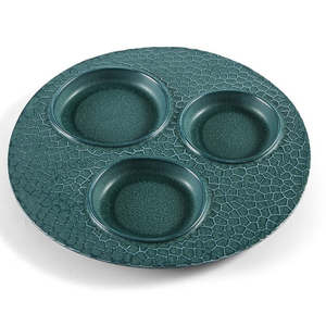 Piatto ecologico in ceramica verde per ristoranti collezione <span class=keywords><strong>di</strong></span> piatti Gourmet in porcellana <span class=keywords><strong>di</strong></span> Plato de Ceramic - Product Image 3