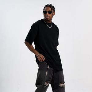 T-shirts grande taille pour hommes T-shirts unisexes 100% coton avec logo personnalisé T-shirt surdimensionné brodé 280GSM pour hommes - Product Image 2