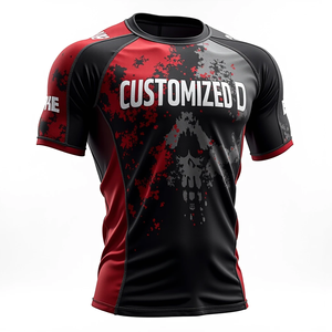 Get Custom Fit HD Print <b>Rash</b> <b>Guards</b> Premium Material MMA Martial Arts Wear Full Short Sleeve Kimono De Jiu Jitsu Styles - Product Image 1