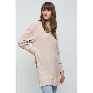 Blusa Casual Beige con Cuello Redondo y Manga Corta para Mujer, Talla XL, Tejido Satinado con Volantes en la Parte Delantera, para Fiestas, Verano, Otoño, Primavera, Viscosa 220g - Product Image 1