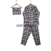 Ensemble de pyjamas pour femmes en coton 100% pur, doux, à imprimé floral, décontracté pour l'été, vêtements de plage, vente en gros