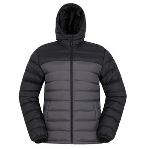 Chaqueta acolchada con cremallera de invierno de tela de burbuja de color sólido - Product Image 4