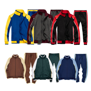 Ropa deportiva de invierno, conjunto de chaqueta y pantalones informales para hombre, conjunto de 2 piezas, chándales de exterior para hombre con bloques de color - Product Image 2