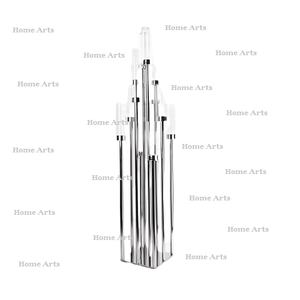 Pièce maîtresse en métal et en cristal Taille personnalisée et centres de table de cérémonie de fiançailles de mariage à prix compétitif - Product Image 5
